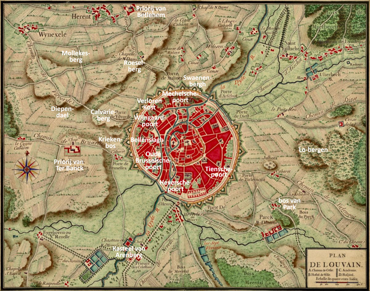 5 Kaart omgevingsschets Het Beleg van Leuven 1635 - BnF Gallica